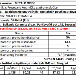 Metalo 0x1de 59.5x120