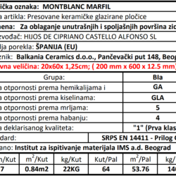 Montblanc Marfil 20x60cm