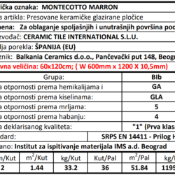 Montecoto Marron 60x120cm