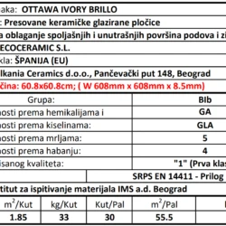 Ottawa Ivory Brillo 60.8x60.8cm