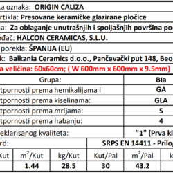 Origin Caliza 60x60cm