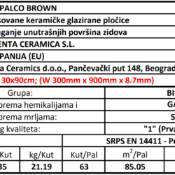 Palco Brown 30x90cm