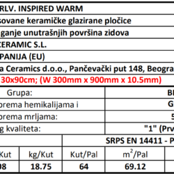 Inspired RLV Warm 30x90cm