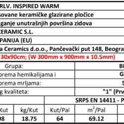 Inspired RLV Warm 30x90cm