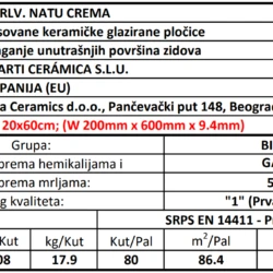 Keon RLV Natu Crema 20x60cm
