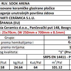 Miler RLV. Sook Arena 25x70cm