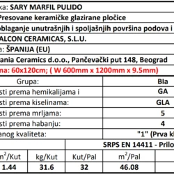 Pulido Sary Marfil 60x120cm