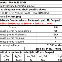 Spa Base Beige 30x90cm