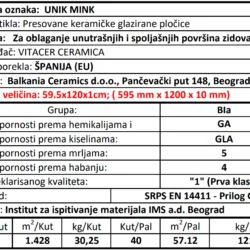 Unik Mink 59.5x120cm