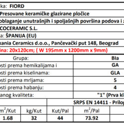 Fiord 20x120cm