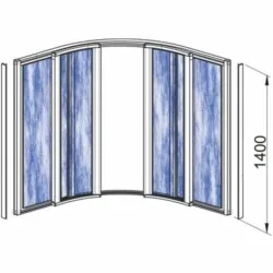 Polyagram Kabina Malaga Pvc Ispuna Silver Profil 150x150cm