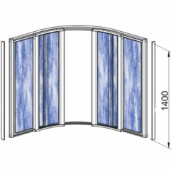 Polyagram Kabina Miami Pleksiglas Beli Profil 105x105cm