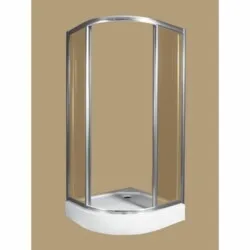 Polyagram Kabina Polukrug  Pleksiglas Silver Profil 90x90cm