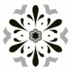 Hex Versalles Decor Black 20x24cm
