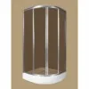 Polyagram Kabina Polukrug Duboki Pleksiglas Silver Profil 80x80cm