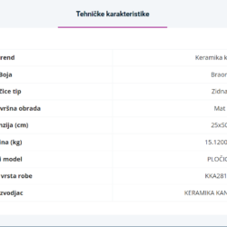 Habitat Stripes Noce 25x50cm
