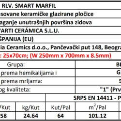 Stuc RLV Smart Marfil 25x70cm