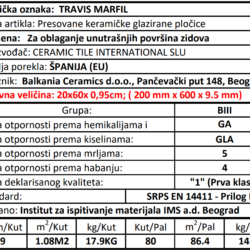 Travis Marfil 20x60cm