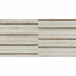 Limestone Mosaic Grey 25x50cm