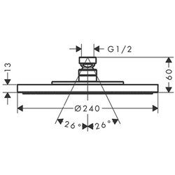 H.Grohe Axor Tuš Ruža 28494