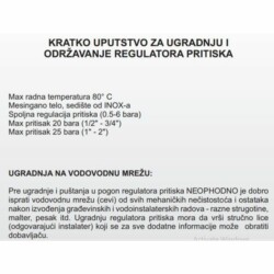 Regulator pritiska  ⌀1" sa manometrom