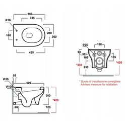 Olympia clear wc konzolna crna