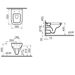 Wc šolja konzolna vitra s20
