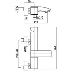 Paffoni-level bat kada les023